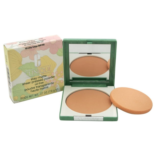 Polvo Prensado Transparente Stay-matte - 03 Stay Beige (mf-m) - Combinación Seca A Grasa De Para Mujeres - 0,27 Oz De Polvo