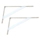 thumbnail image 2 of Soporte De Estante De Pared En Forma De L De Metal De 2 Piezas 300x190x2mm Blanco, 2 of 5