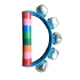 thumbnail image 3 of Instrumento Musical De Juguetes Musicales De Pandereta De Madera Para Fiesta Azul, 3 of 5