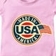 thumbnail image 2 of Conjuntos de verano para niños y niñas, de manga corta, de colores sólidos, hechos en Estados Unidos, para el Día de la Independencia, de 0 a 24 meses. Conjuntos para bebés de 18 a 24 meses (rosa-A, 3, 2 of 3