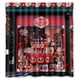 thumbnail image 1 of Cortina de ducha con diseño romántico rojo, juego de cortinas de baño con ganchos, tamaño 66 x 72 pulgadas, 1 of 3