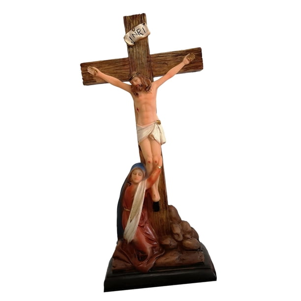 Escultura Artesanía de Escultura Católica, Figura Católica, Adorno de Jesús, Estatua de La Madre María, Jesús para Oficina, Estante de Mesa, Iglesia