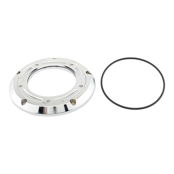Cubierta Derby de embrague para motocicleta, suministros de fácil instalación de Metal para Flhtchuse3 Electra Fxdc Super Glide Plata