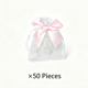 thumbnail image 1 of suxuMhao Bolsas de Organza para Decoración Al por Mayor, 50 Pzas 2.7x3.5 Pulgadas Bolsas de Bolsa Blancas y Rosas con Cordón, Bolsas Pequeñas de Organza para Regalos, Bolsas para Joyería, Lindas, 1 of 4