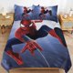 thumbnail image 3 of Cartoon Spiderman Kid Boy Room Decor Size Bedding Set for 3 Piece Bedding with 1 Flat Sheet And 2 Pillowcases Twin, 3 of 5