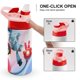 thumbnail image 4 of Súper Hermanos Robot GigantesBotella de Agua con Tapa Pop Top de Un Toque, Acero Inoxidable, a Prueba de Fugas, para Deportes, Botella Infantil rosa 12 oz, 4 of 6