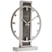 Reloj De Sobremesa Bulova Streak B1864 En Tono Plateado Envejecido