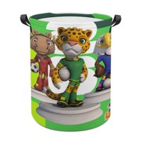 Desmarcar - Maple Cesta De Lavandería De Gran Capacidad Redonda Con Asa, Bolsa Para Ropa Sucia Plegable, Almacenamiento Para Dormitorio, Baño Y Lavadero 44X35 Cm