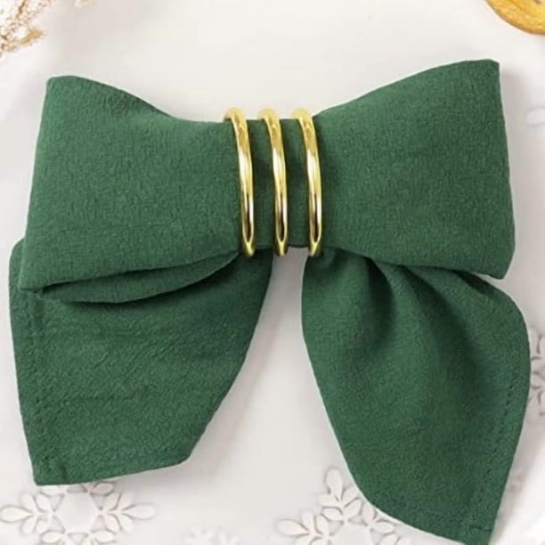 Xiao Hua Servilletas de tela, paquete de 4, 30 x 30 cm, servilletas de algodón verde oscuro para la mesa, lavables, reutilizables (no incluye cuerda de algodón).