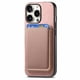 thumbnail image 3 of Funda de Cuero Magnética con Tarjetero para iPhone 16 Pro Max Cubierta Delgada Rosa, 3 of 5