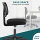 thumbnail image 5 of Silla de Oficina Ergonómica DUMOS Sin Brazos con Malla y Base Giratoria Negra, 5 of 8