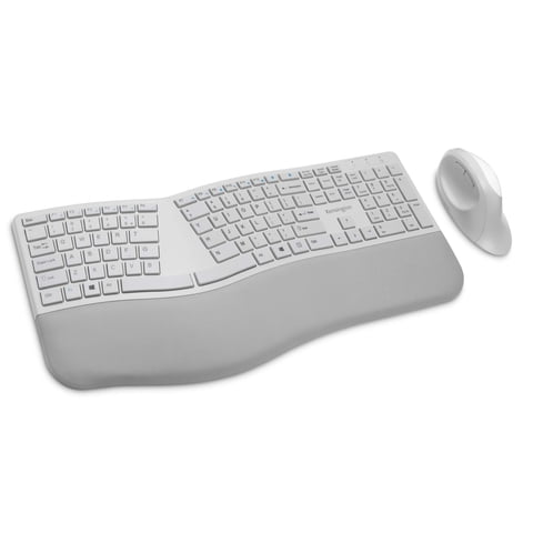 Teclado Y Mouse Inalámbricos Ergonómicos Kensington Pro Fit Gris