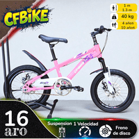 Vipnetwork - Bicicleta Aro 16 Cfbike Con Freno Disco Rosado Blanco