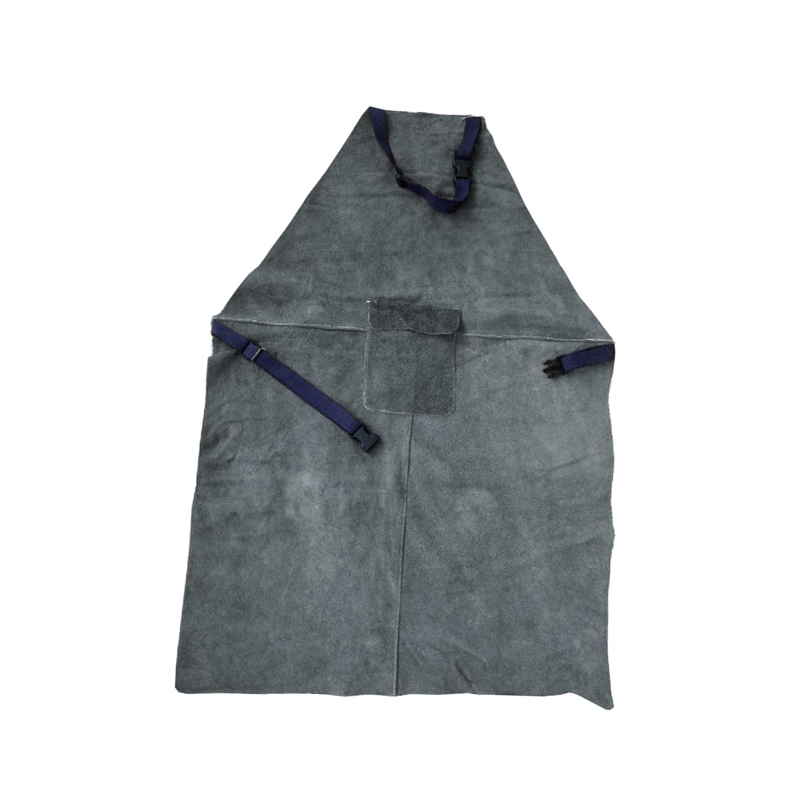 Ioensy - Delantal Protector De Soldadura Bolsillo Frontal Ropa Protectora De Soldador Multiusos 70 Cm X 100 Cm Azul Oscuro