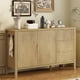 thumbnail image 2 of U-Style Modern Wave-Pattern Sideboard with 3 Drawers, Large Storage Buffet Cabinet with Hooks and Extra Center Leg,Suitable for Living Room,Entryway,Hallway., 2 of 3