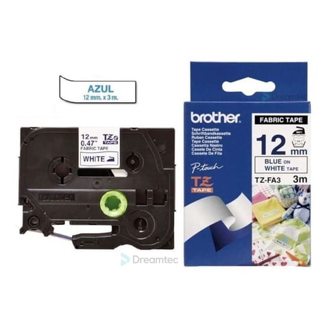 Etiquetas Brother Azul Marino Sobre Cinta Blanca Tze-Fa3