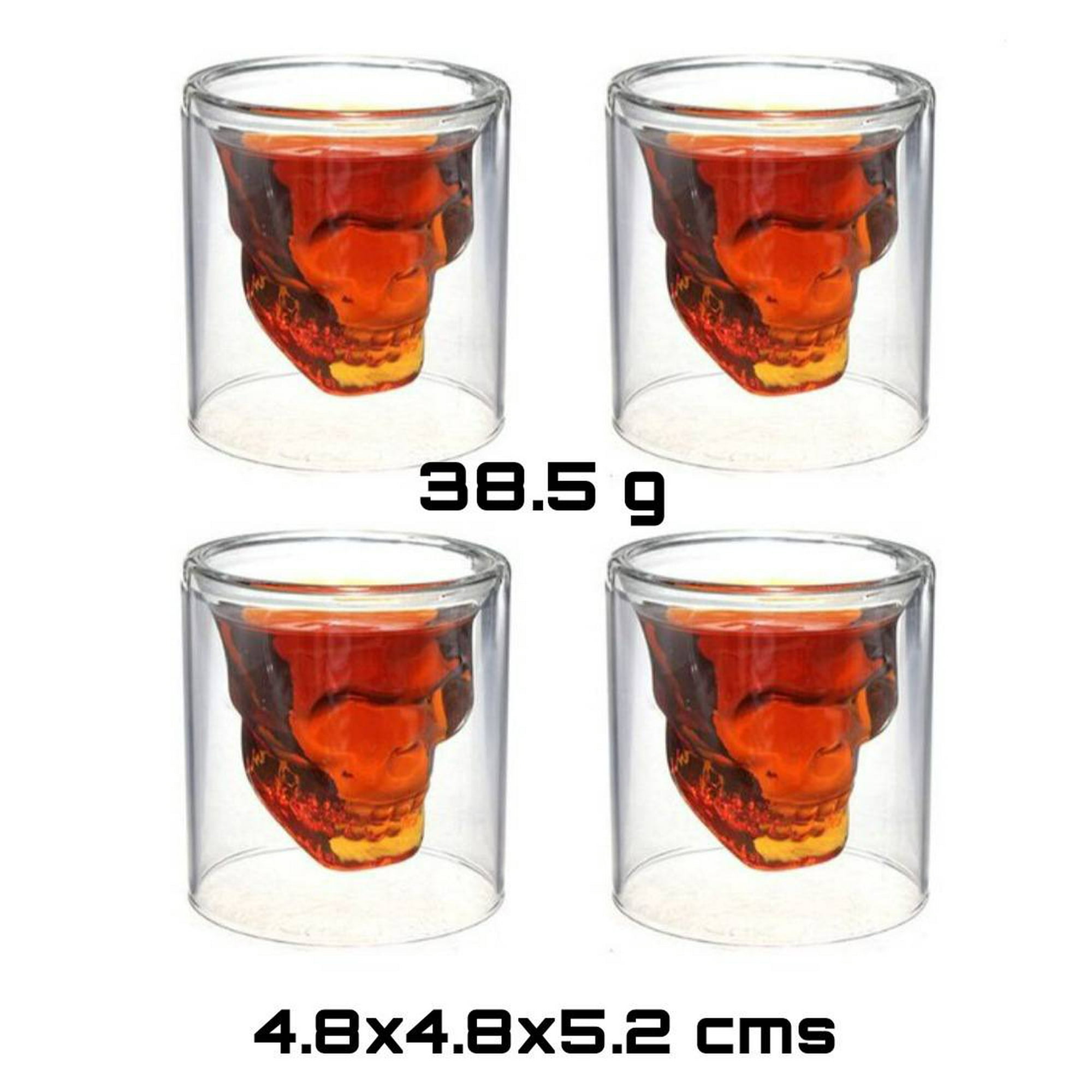 Mundo Eve - Set 4 Vasos Wiski Calavera