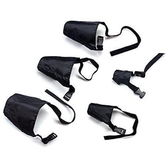 Bozal para perros ewinever ajustable transpirable negro - paquete de 5