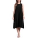 thumbnail image 2 of INSPIRE CHIC Vestidos de Lino para Mujer Regreso a Clases Cuello Redondo Ajuste Suelto Vestido Sin Mangas Casual con Bolsillos XL Negro, 2 of 6