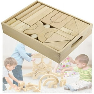 Viga - Juguete Madera Construccion Bloques 48 Pz