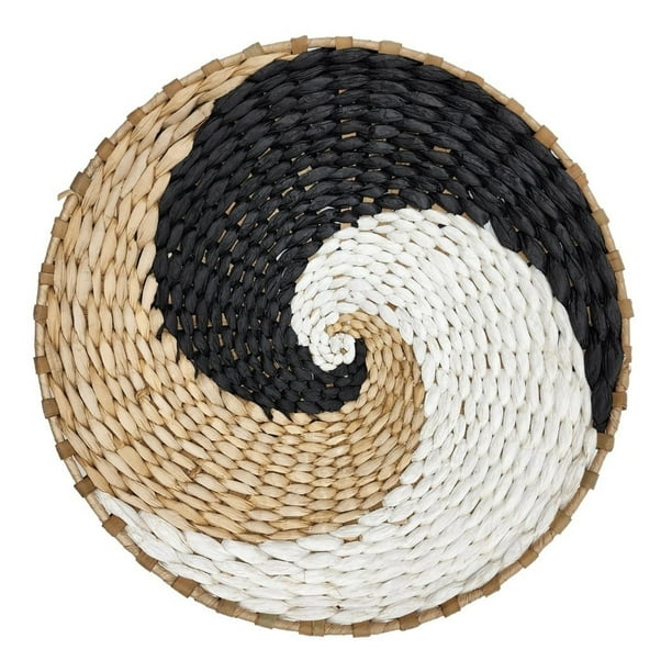 Circulo Decoración De Mimbre Para Pared Casa Terraza Variado blanco
