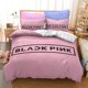 thumbnail image 1 of Black_pink 3 Pcs Comforter Set with 2 Pillowcases,Blackpin_k Bedding Set Sheet Set for Kids Adults,All Season Lightweight, 1 of 5