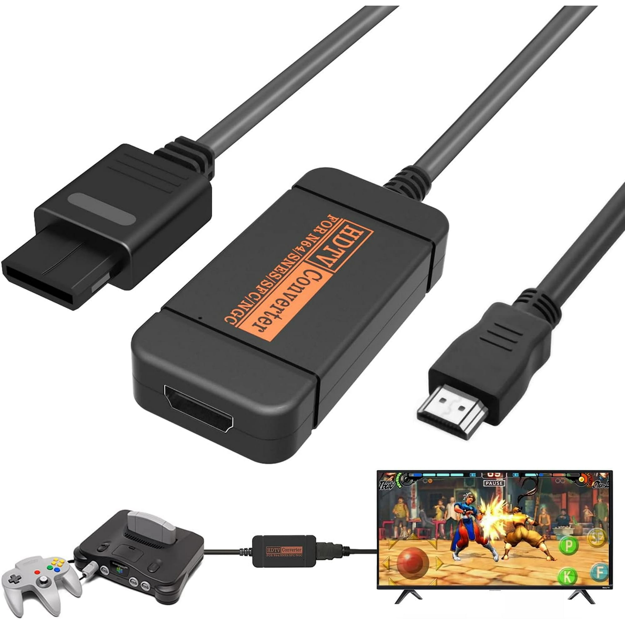 Adaptador Hdmi Aaronmei Para N64 Gamecube Snes Con Cable Hdmi