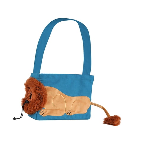 Magideal - Bolsa De Transporte Para Mascotas, Bolso De Lona, Transpirable, Cómodo, Portátil, Bandolera, Bolsa De Viaje Para Animales Pequeños, Perros, Caminar, S Azul L