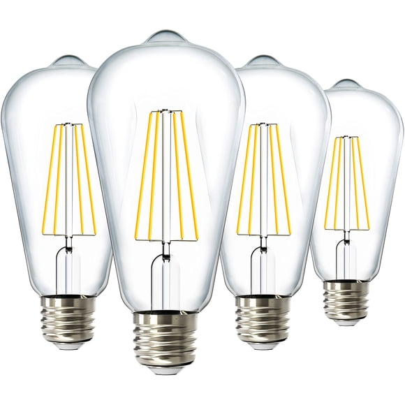 Bombilla LED Sunco Edison ST64, 8,5 W (800 lm), 3000 K, paquete de 4