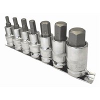 Genérico - Set Dado Puntas Hexagonales Allen 7 Piezas Cuadrante 1/2Pulg