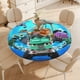 thumbnail image 4 of Mighty MonsterWheelies-theme Fitted Round Tablecloths Elastic Edged Table Covers Waterproof Table Cloth for Kitchen Holiday Party Tables Decor 120cm, 4 of 6