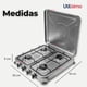thumbnail image 3 of Cocina Encimera a Gas Licuado 4 Platos Cocinilla Gris, 3 of 7