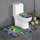 thumbnail image 1 of Super Monstruos Juego de 3 alfombras de baño de coral fleece: tapete de baño + alfombra de inodoro en forma de U + funda de tapa de inodoro en forma de O, 1 of 6