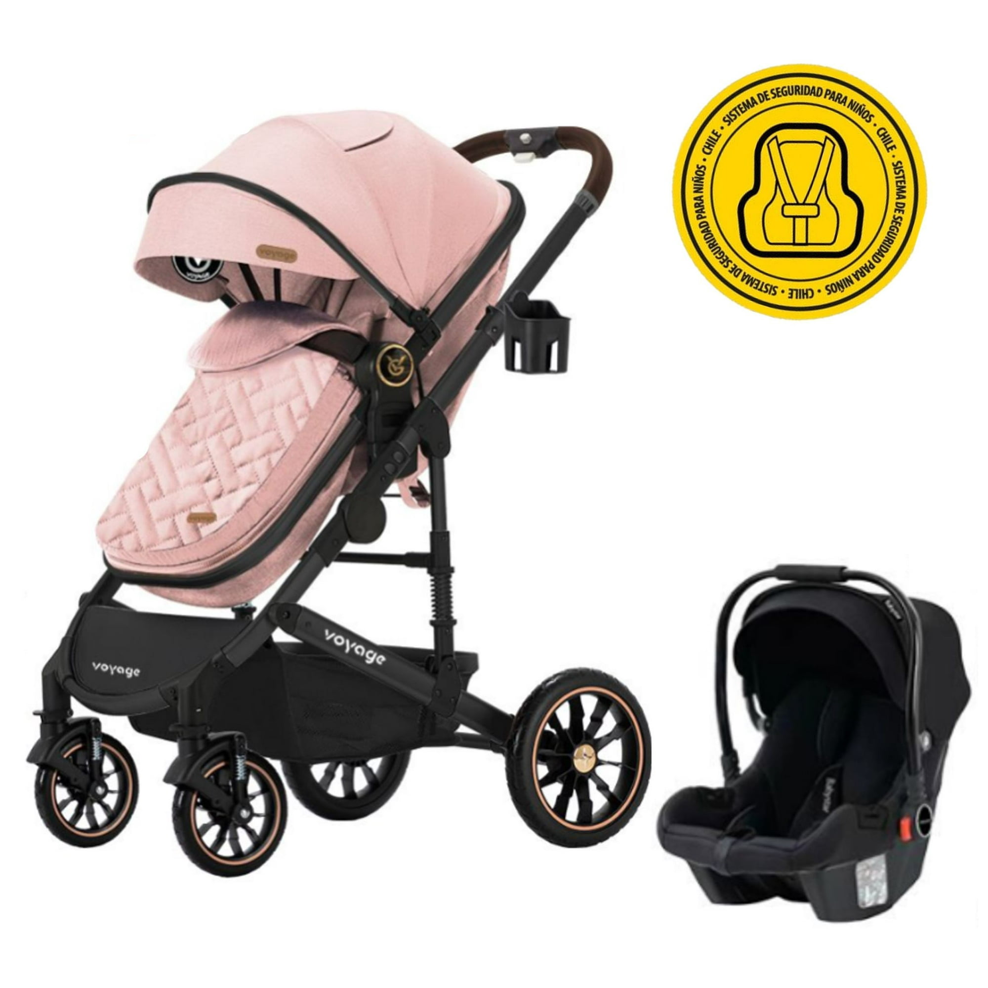 Coche Travel System Venus Pink 2 En 1