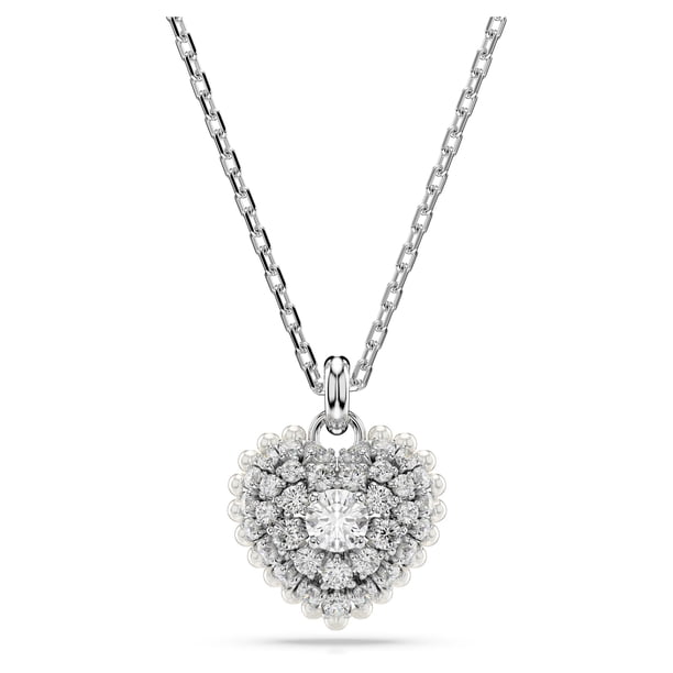 Collar con colgante Idyllia de Swarovski en forma de corazón con cristales transparentes