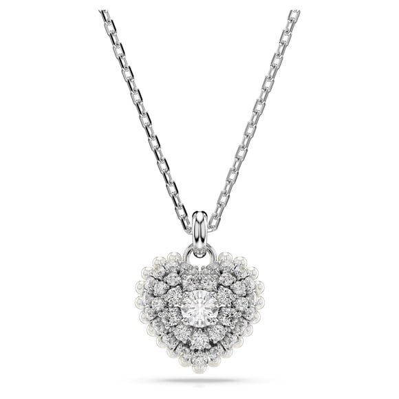 Collar con colgante Idyllia de Swarovski en forma de corazón con cristales transparentes