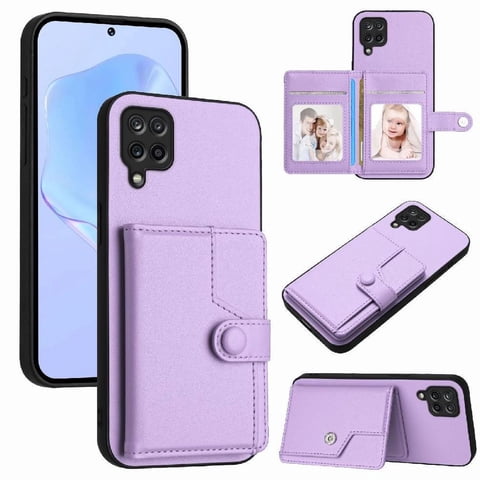 Foxdock Funda Para Samsung Galaxy A12 Con Bloqueo Rfid - Diseño Elegante Con Cierre De Botón