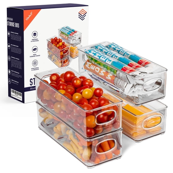 Organizador de despensa de plástico ClearSpace, 10 x 4 x 3 pulgadas