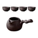 thumbnail image 1 of Tetera De Cerámica Con Juego De Tazas Duradera Con Asa Lateral Para La Cocina Del Hogar Del Hotel Negro, 1 of 5
