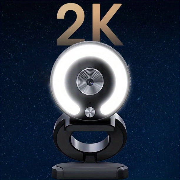 Upgrade Your Video Calls with This 4K Webcam - Full HD 2K Mini Camera with Fill Light & Microphone!