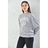 Home Fashion - Poleron Colorado Manga Larga Mujer Gris Talla Unica
