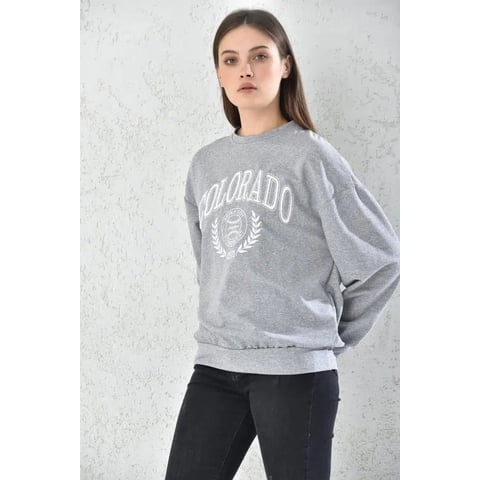 Home Fashion - Poleron Colorado Manga Larga Mujer Gris Talla Unica