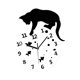 thumbnail image 3 of Reloj De Pared Con Diseño De Gato, Sin Tictac, Para Dormitorio, Comedor, Baño, Colgante Silencioso Con Peces, 3 of 3