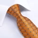 thumbnail image 3 of Corbata hombre seda con pañuelo y colleras Modelo Solinario Naranjo, 3 of 6