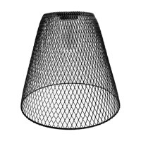 Magideal - Cubierta De Lámpara De Pantalla Colgante, Práctica Cubierta De Bombilla Nórdica Fácil De Instalar, Pantalla De Lámpara De Jaula De Metal Para Sala De Negro