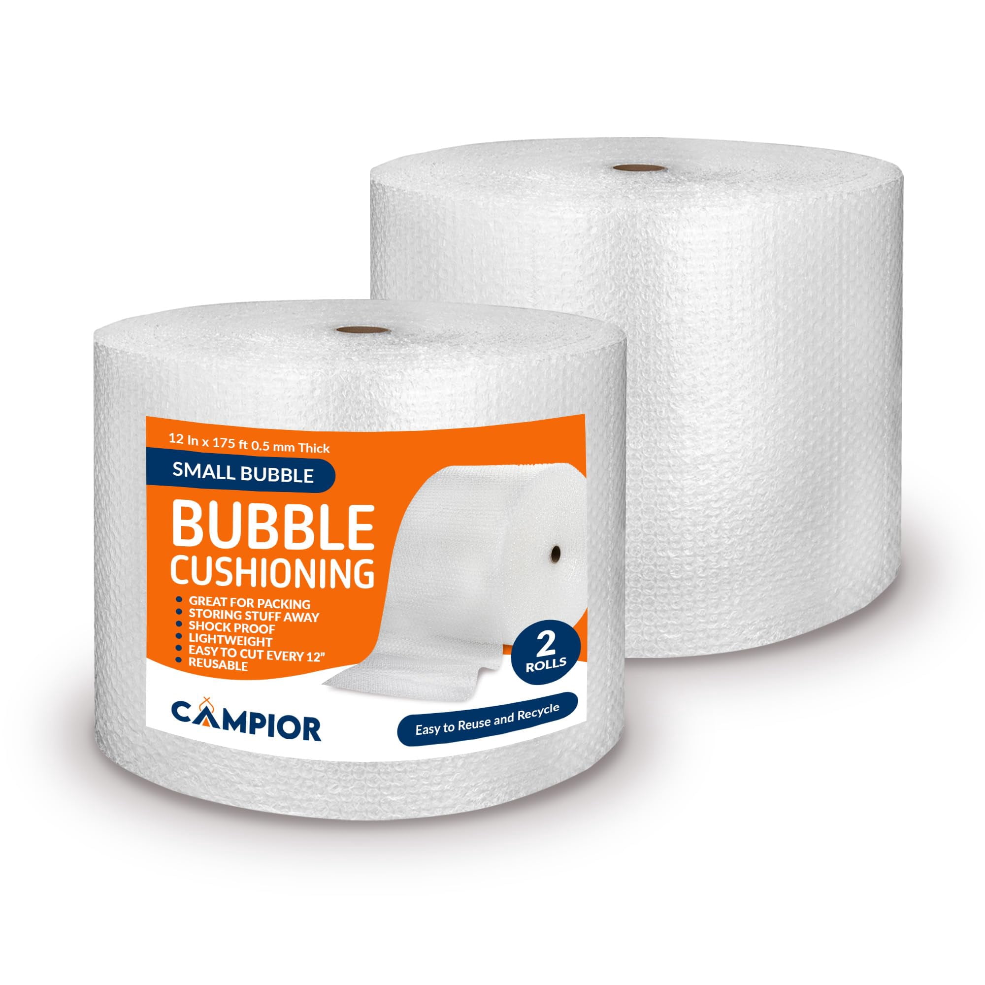 Plástico De Burbujas Campior De Burbuja Pequeña, 53 M, 2 Rollos