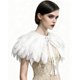 thumbnail image 3 of Capa ZAKIA de Plumas Blancas 20‑25 cm - Estilo Gótico, 3 of 7