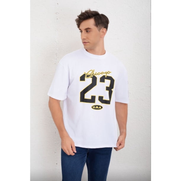 Polera Hombre Oversize Manga Corta Algodon Diseño 8006