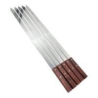 Ioensy - Juego De 5 Uds De Agujas Para Pinchos De Barbacoa Al Aire Libre Con Mango De Madera Bbq Kebab Stick