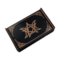 Bothyi - Caja De Tarot De Madera Deslizante, Regalo Rectangular, Coleccionable, Decorativa, Con Estrellas Y Luna